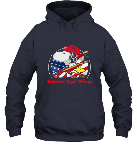 qm0d detroit red wings ice hockey snoopy and woodstock nhl hoodie 23 front navy