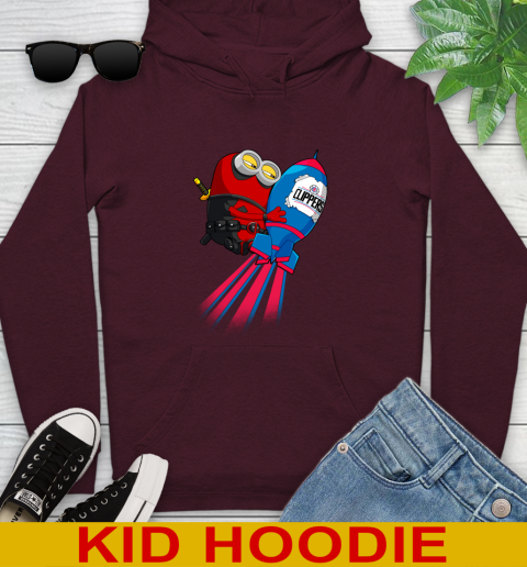 NBA Basketball LA Clippers Deadpool Minion Marvel Shirt Youth Hoodie 7