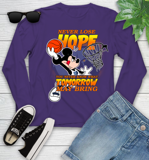 Memphis Grizzlies NBA Basketball Mickey Disney Never Lose Hope Youth Long Sleeve 4