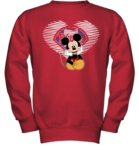 MLB Philadelphia Phillies The Heart Mickey Mouse Disney Baseball T Shirt 3lCM2N6A7MW youth sweatshirt 47 95 151514 front red