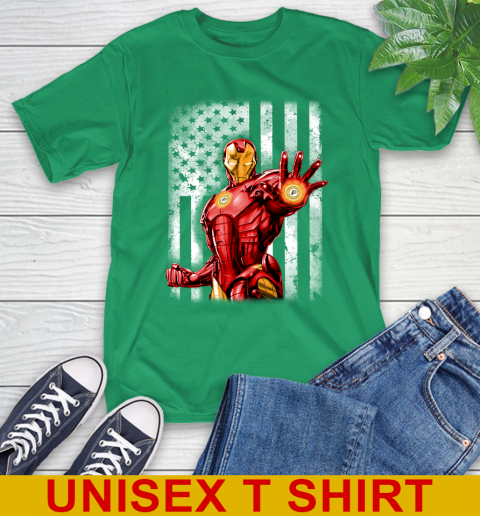 Indiana Pacers NBA Basketball Iron Man Avengers American Flag Shirt T-Shirt 7
