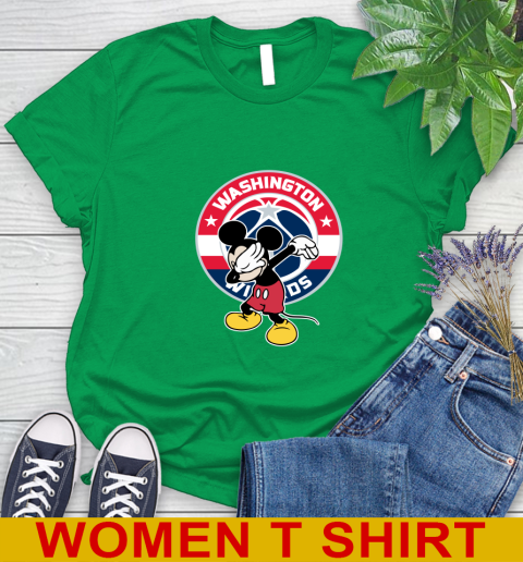 Washington Wizards NBA Basketball Dabbing Mickey Disney Sports Women's T-Shirt 6