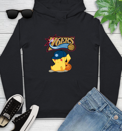 NBA Pikachu Basketball Sports Philadelphia 76ers Youth Hoodie 2