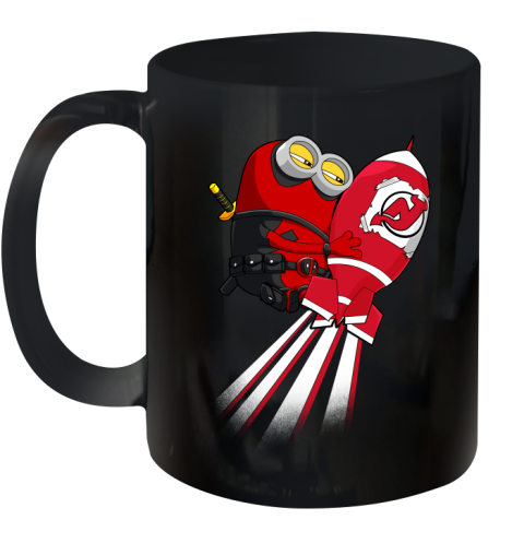 NHL Hockey New Jersey Devils Deadpool Minion Marvel Shirt Ceramic Mug 11oz