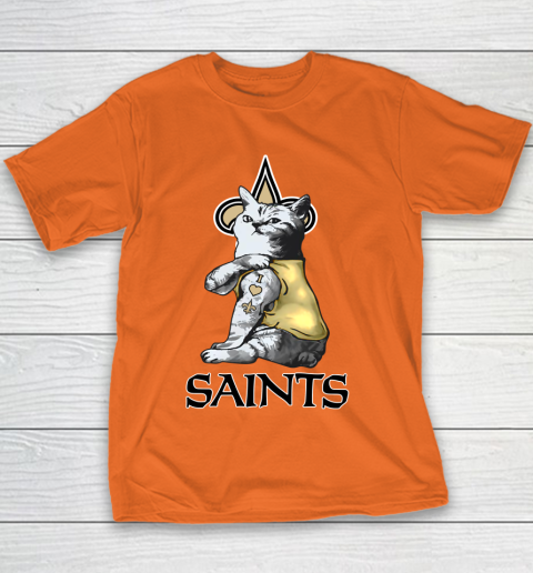 NFL Football My Cat Loves New Orleans Saints Youth T-Shirt 4
