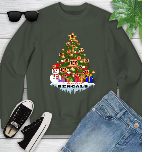 Cincinnati Bengals Merry Christmas NFL Football Sports Youth Sweatshirt 10