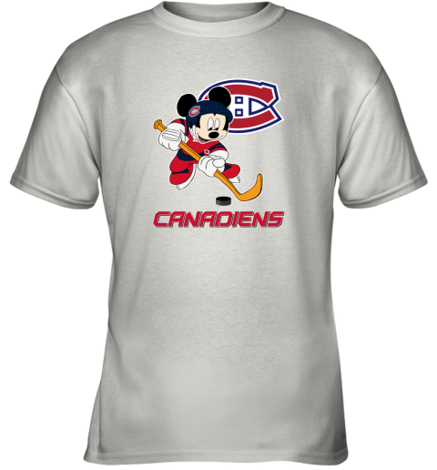 NHL Hockey Mickey Mouse Team Montrel Canadiens Youth T-Shirt