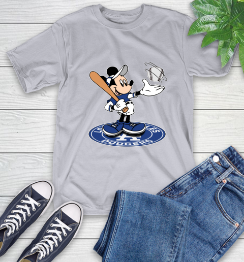 MLB Baseball Los Angeles Dodgers Cheerful Mickey Disney Shirt T-Shirt 6