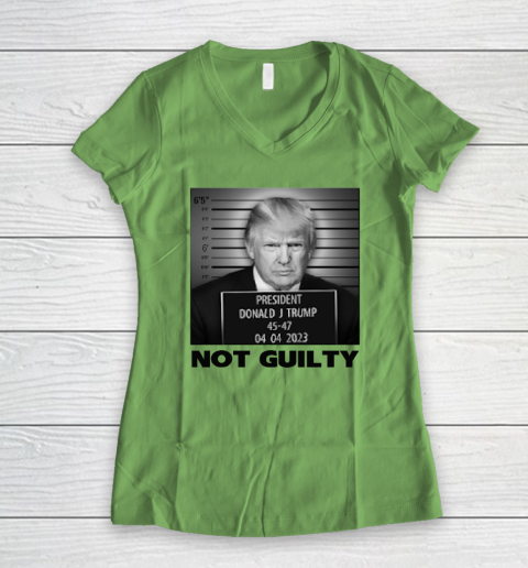 Trump Not Guilty Women's V-Neck T-Shirt - Image 5