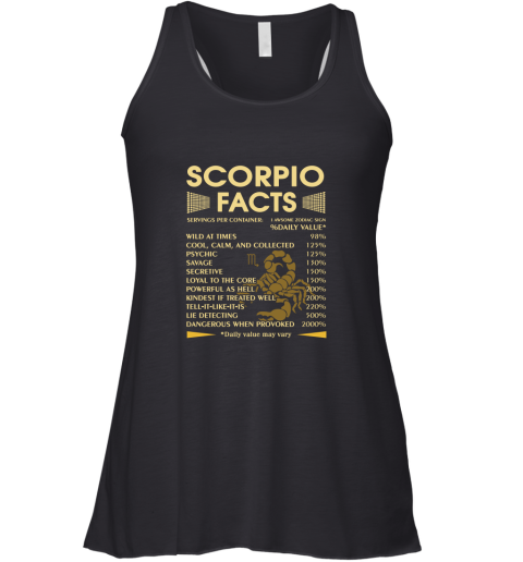 Zodiac Scorpio Facts Awesome Zodiac Sign Daily Value Racerback Tank