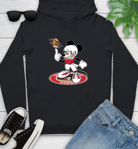 NFL Football San Francisco 49ers Cheerful Mickey Disney Shirt Youth Hoodie