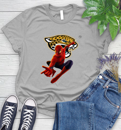 NFL Spider Man Avengers Endgame Football Jacksonville Jaguars Women's T-Shirt 5