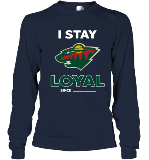 Minnesota Wild I Stay Loyal l6py minnesota wild i stay loyal long sleeve tee 14 front navy