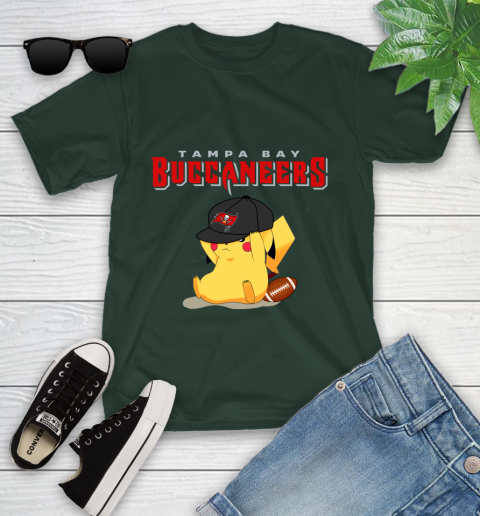 NFL Pikachu Football Tampa Bay Buccaneers Youth T-Shirt 5