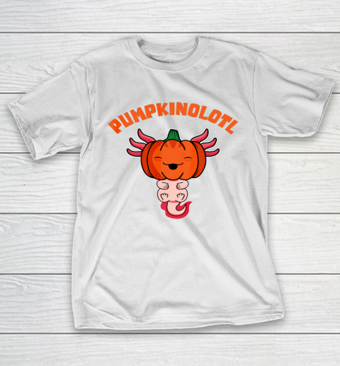 Axolotl Halloween Costume Pumpkinolotl Fall Pumpkin T-Shirt
