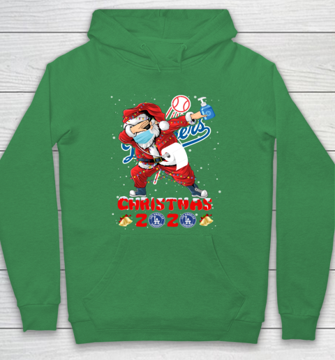Los Angeles Dodgers Funny Santa Claus Dabbing Christmas 2020 MLB Hoodie 5