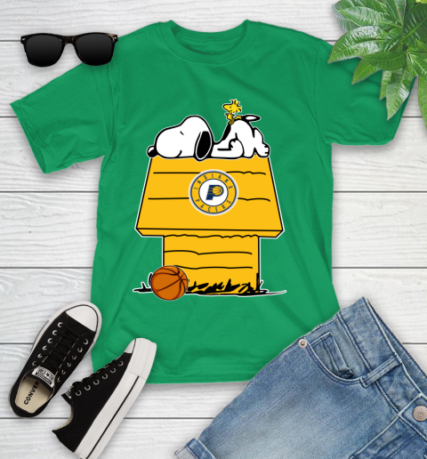 Indiana Pacers NBA Basketball Snoopy Woodstock The Peanuts Movie Youth T-Shirt 6