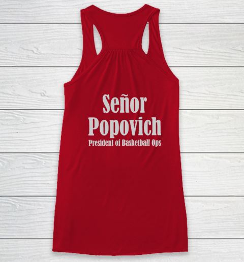 Coach Pop El Jefe (print on front and back) Racerback Tank 9