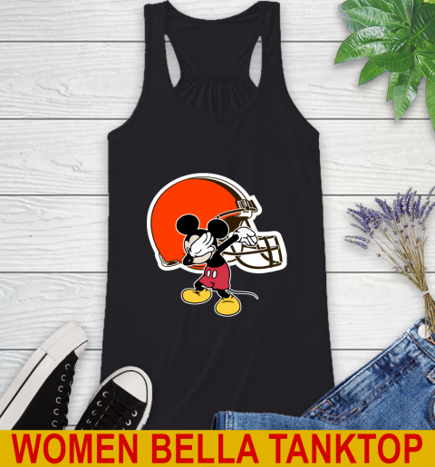 Cleveland Browns NFL Football Dabbing Mickey Disney Sports Racerback Tank 2