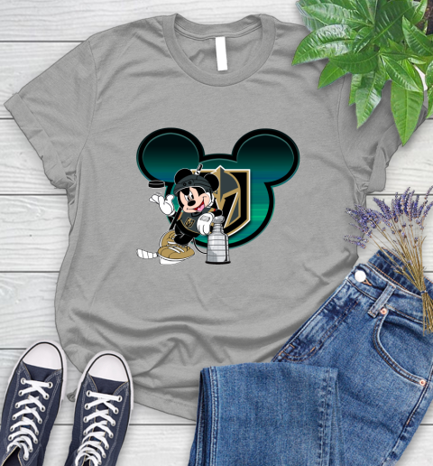 NHL Vegas Golden Knights Stanley Cup Mickey Mouse Disney Hockey T Shirt Women's T-Shirt 10