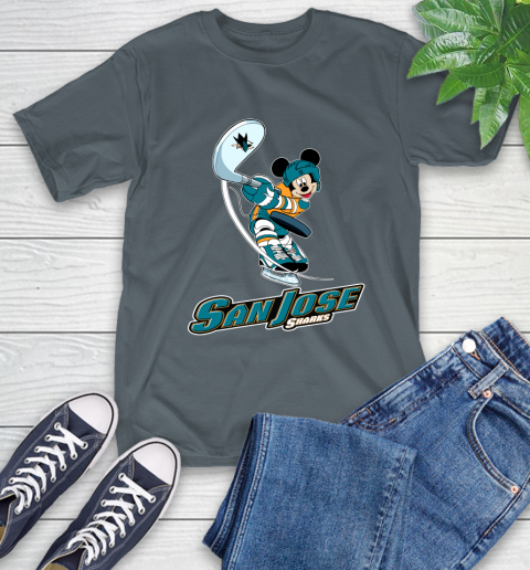 NHL Hockey San Jose Sharks Cheerful Mickey Mouse Shirt T-Shirt 7