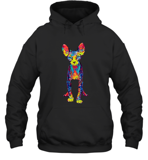 Cool Sphynx Cat T Shirt Full Body Hooded