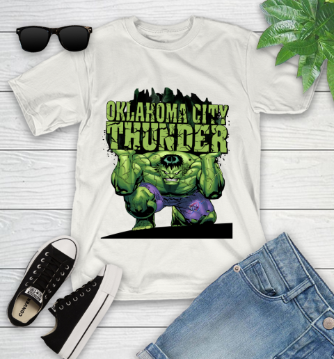 Oklahoma City Thunder NBA Basketball Incredible Hulk Marvel Avengers Sports Youth T-Shirt