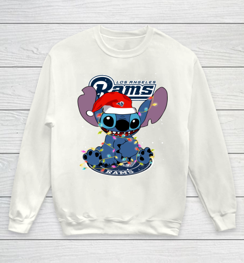 Los Angeles Rams NFL Football noel stitch Christmas Youth Sweatshirt