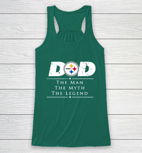 Pittsburgh Steelers NFL Football Dad The Man The Myth The Legend Racerback Tank 5