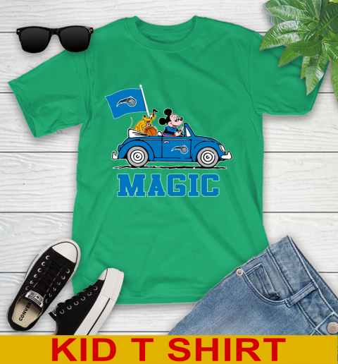 NBA Basketball Orlando Magic Pluto Mickey Driving Disney Shirt Youth T-Shirt 6