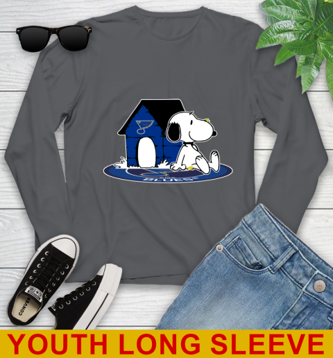 NHL Hockey St.Louis Blues Snoopy The Peanuts Movie Shirt Youth Long Sleeve 9