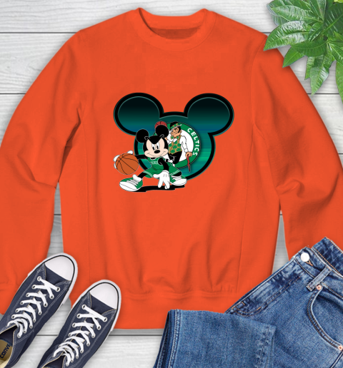 NBA Boston Celtics Mickey Mouse Disney Basketball Sweatshirt 4
