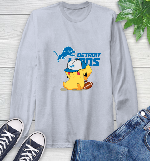 NFL Pikachu Football Sports Detroit Lions Long Sleeve T-Shirt 6