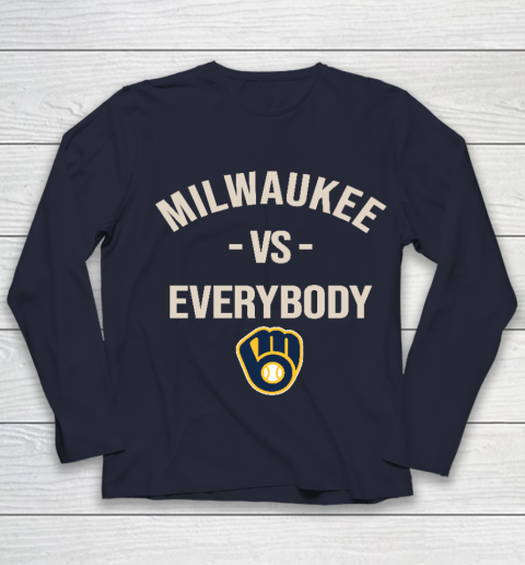 Milwaukee Brewers Vs Everybody Youth Long Sleeve 2