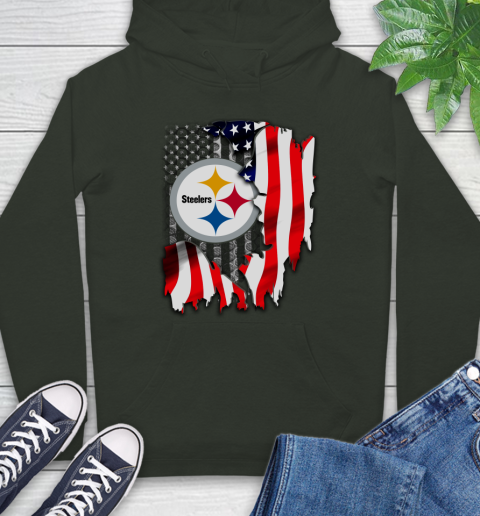 Pittsburgh Steelers NFL Football American Flag Hoodie 12