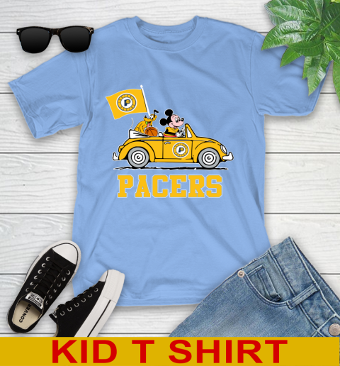 NBA Basketball Indiana Pacers Pluto Mickey Driving Disney Shirt Youth T-Shirt 11