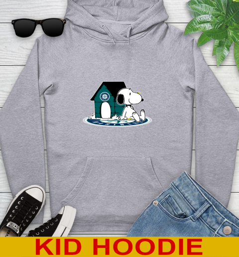 MLB Baseball Seattle Mariners Snoopy The Peanuts Movie Shirt Youth Hoodie 6