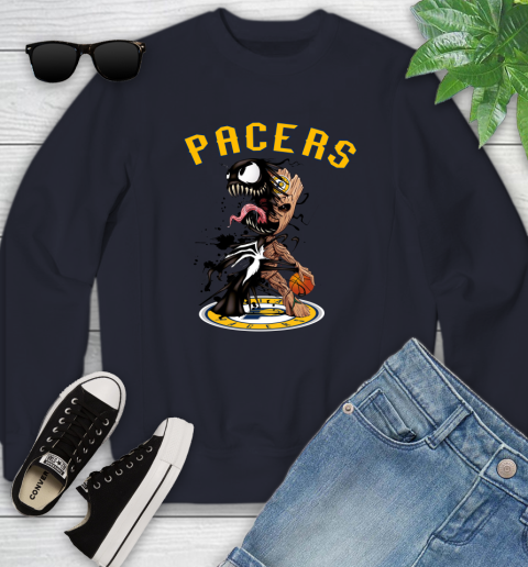 NBA Indiana Pacers Basketball Venom Groot Guardians Of The Galaxy Youth Sweatshirt 3