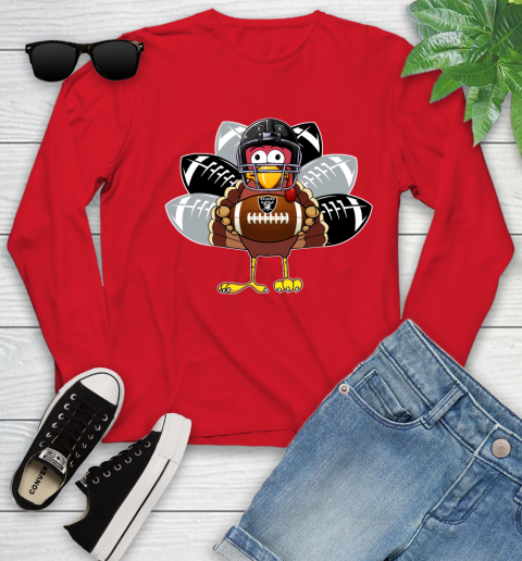Oakland Raiders Turkey Thanksgiving Day Youth Long Sleeve 11