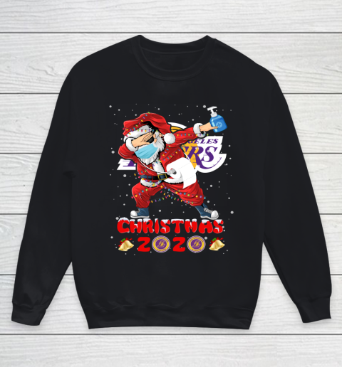 Los Angeles Lakers Funny Santa Claus Dabbing Christmas 2020 NBA Youth Sweatshirt