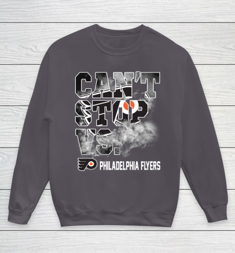 NHL Philadelphia Flyers Hockey Can't Stop Vs Youth Sweatshirt 6 NHL Philadelphia Flyers Hockey Can't Stop Vs Youth Sweatshirt - Image 6