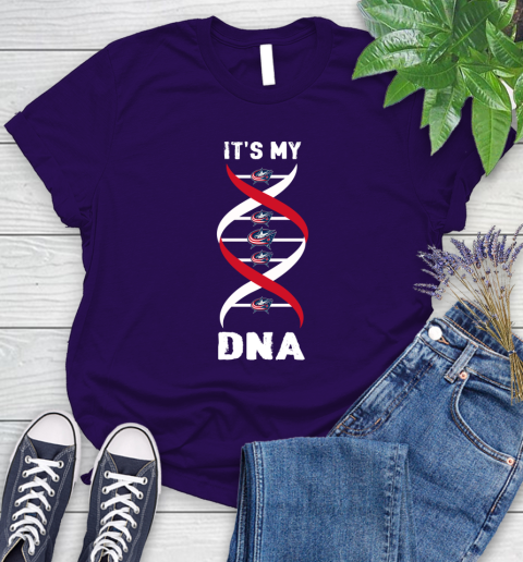 Columbus Blue Jackets NHL Hockey It's My DNA Sports Women's T-Shirt 4