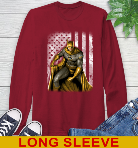 Denver Nuggets NBA Basketball Batman DC American Flag Shirt Long Sleeve T-Shirt 9