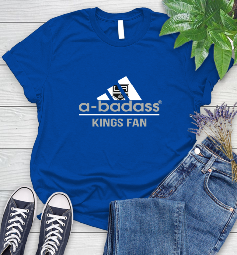NHL A Badass Los Angeles Kings Fan Adidas Hockey Sports Women's T-Shirt 12