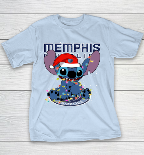 Memphis Grizzlies NBA noel stitch Basketball Christmas Youth T-Shirt 4