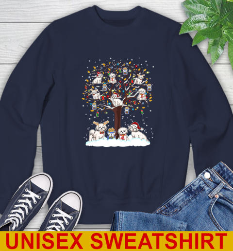 Maltese dog pet lover light christmas tree shirt 26