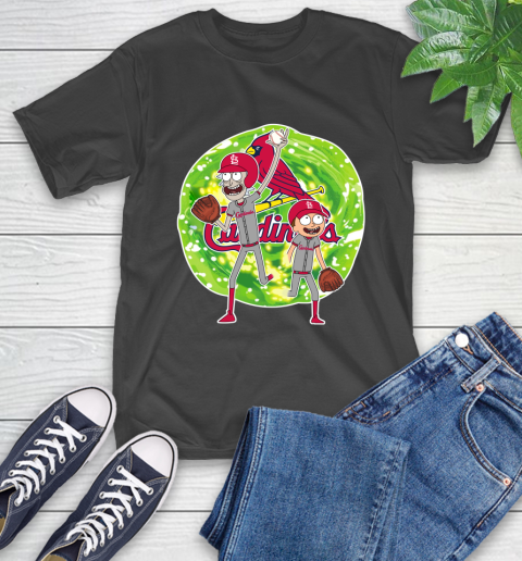 MLB St.Louis Cardinals Rick And Morty Baseball Sports T-Shirt 2