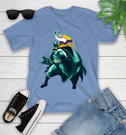 NFL Batman Football Sports Minnesota Vikings Youth T-Shirt 11