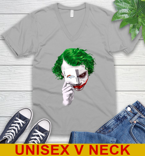 Denver Broncos NFL Football Joker Card Shirt V-Neck T-Shirt 4 Denver Broncos NFL Football Joker Card Shirt V-Neck T-Shirt - Image 4