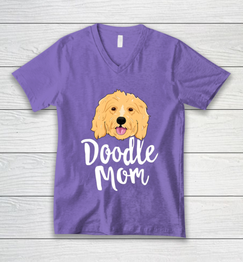 Dog Mom Shirt Doodle Mom T Shirt Women Goldendoodle Dog Puppy Mother V-Neck T-Shirt 8